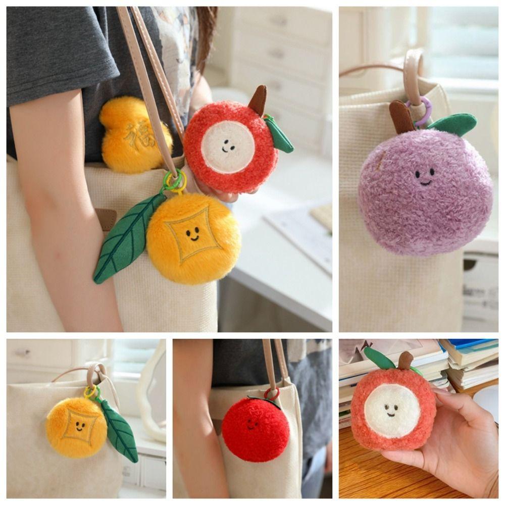 Tomato Litchi Key Ring Blessing Bag Grape Key Chain Mini Fruit String Pendant  Festival Gifts