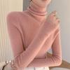 Women's Seamless Ribbed Cashmere Sweater – Slim Fit, High Neck, Figure-Flattering, Lightweight Knit Base Layer