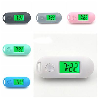 Luminous Digital Electronic Clock Keychain Oval Watch Mini LED Digital Clock  Backpack