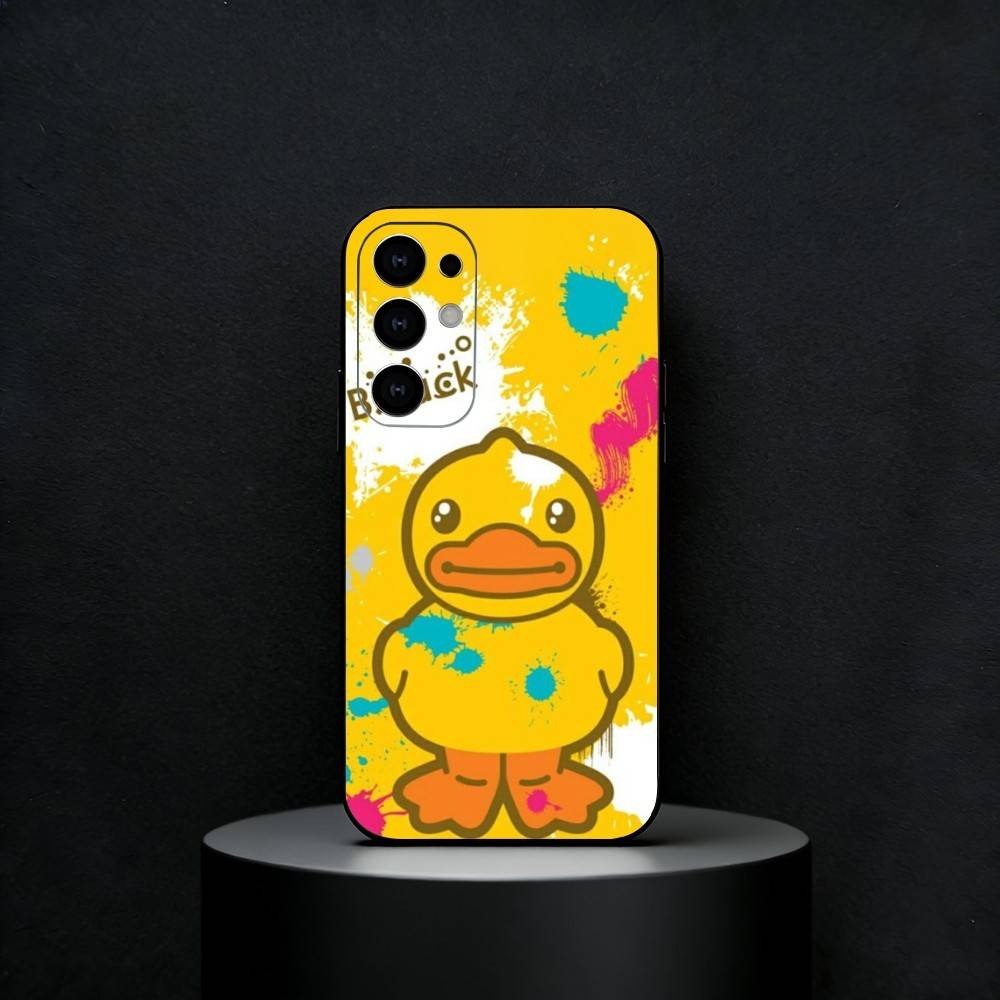 Cute B D-Duck Phone Case For Samsung S25,S24,S23,S22,S21,S20,Ultra,Plus,FE Black Soft Cover