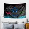 Cyberpunk Gaming Neon Tapestry, Unique Design Tapestry, Wall Decor for Bedroom,Livingroom, Playroom,Heartwarming Fan Holiday Gifts