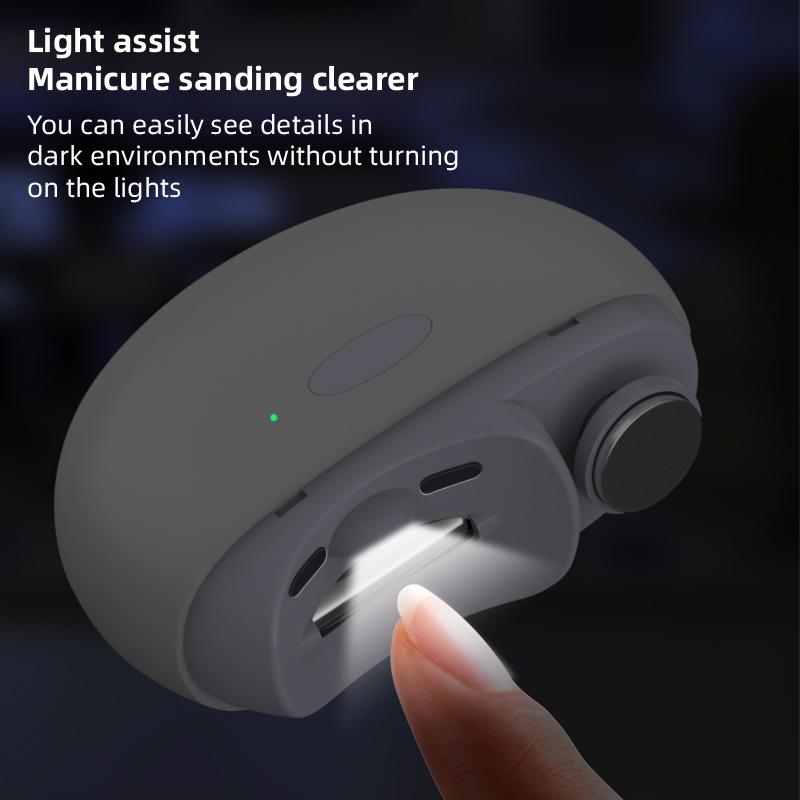 Multifunctional Electric Nail Cutter With Light Portable Polishing Nails Cutter For Baby Adult And Seniors