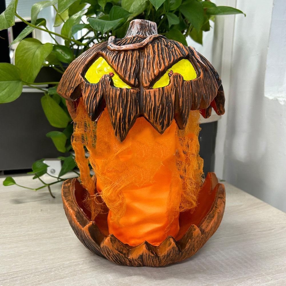 For Halloween Decor Pumpkin Ornaments Horror Ornament Accessories Plastic 1pc Voice-activated Without Batteries