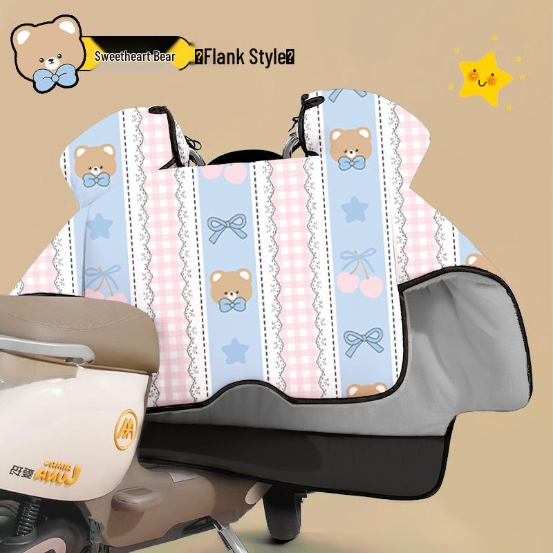 Electric Bike Windshield Cover: Thick, Waterproof, Windproof, and Insulated for Autumn/Winter.