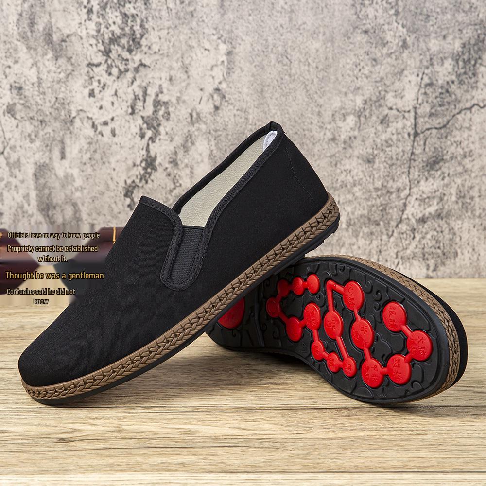 

Мужские парусиновые туфли без шнурков нового стиля, дышащие, из ткани Старого Пекина, с полынью и магнитной энергией - Идеальный подарок для папы 38