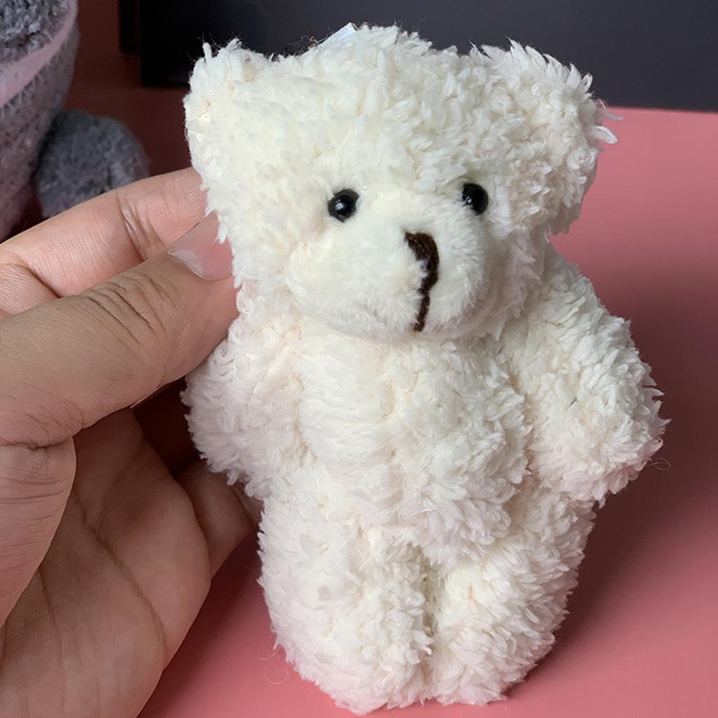 Plush Bear Schoolbag Pendant Keychain Ladies Furry Cute Cartoon Animal For Bears Girls Vending Machine