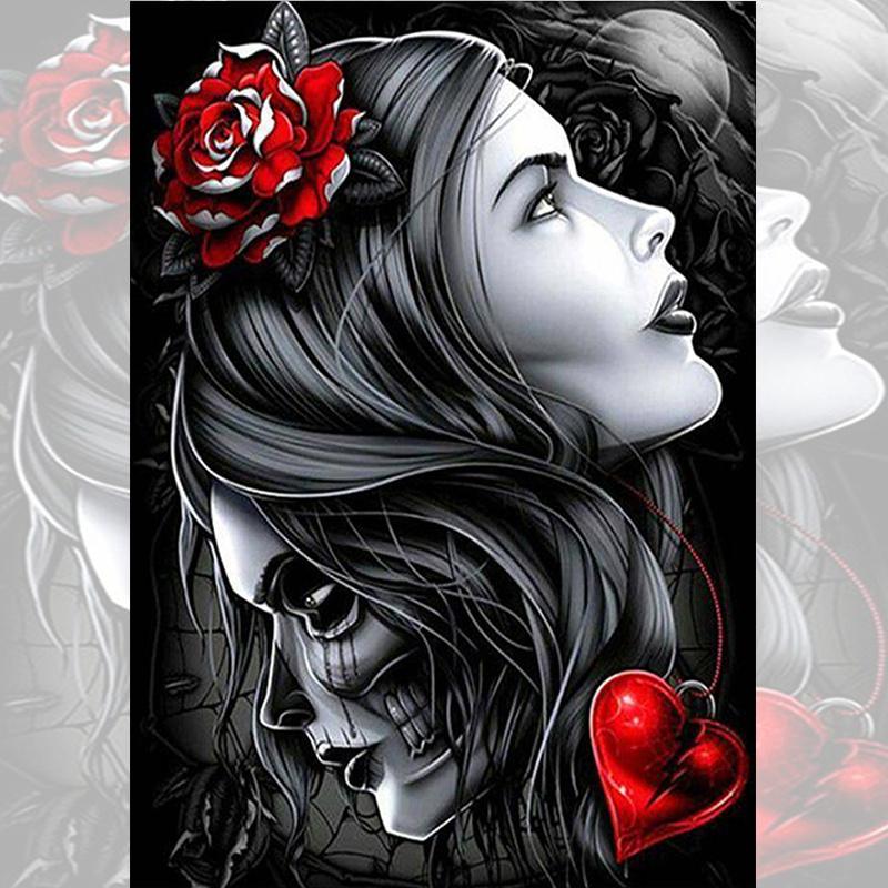 5D New Collection 2025 Diamond Embroidery Skull Legends Mosaic Art Kits Scenery Hanging Paintings Cross Stitch Gift