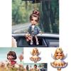 Car Decor Acrylic Cute Girl Series Car Mirror Pendant With Cartoon Style For Interior Enhancement