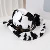 Cow cowboy hat women's autumn and winter new fashion plush woolen hat Internet celebrity hat top hat