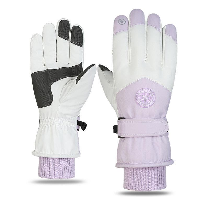 

Водонепроницаемые сенсорные противоскользящие флисовые ветрозащитные зимние уличные теплые перчатки для мужчин и женщин для езды на мотоциклах Average size