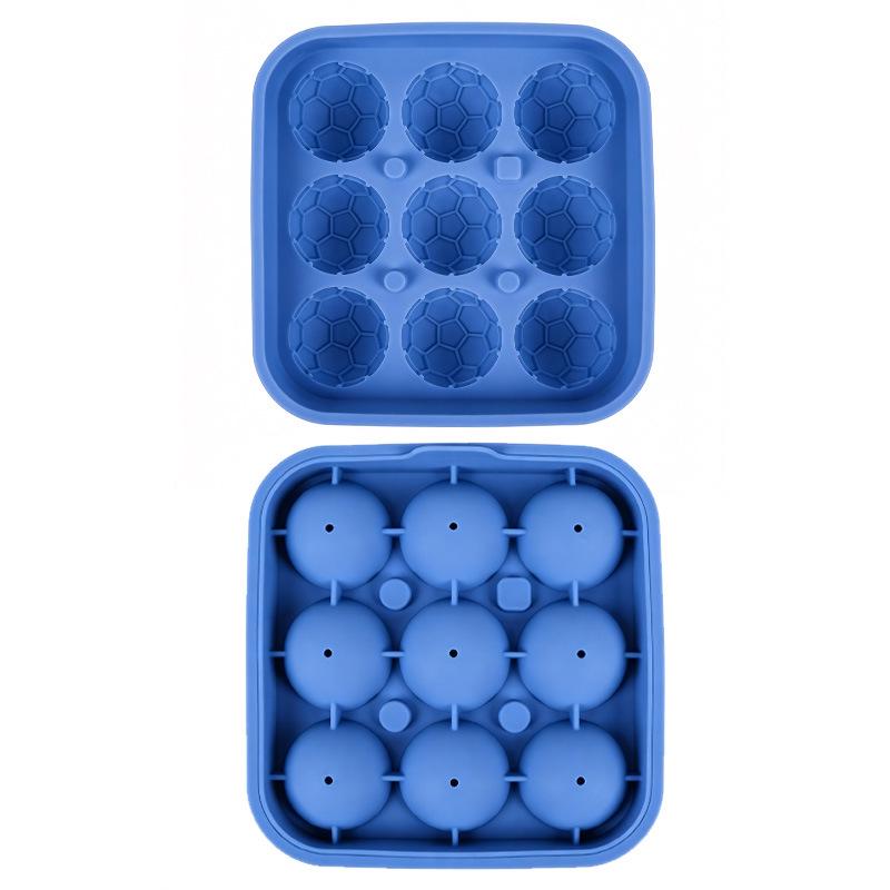 9-Cell Soccer Ball Silicone Ice Mold for Cocktails & Whiskey