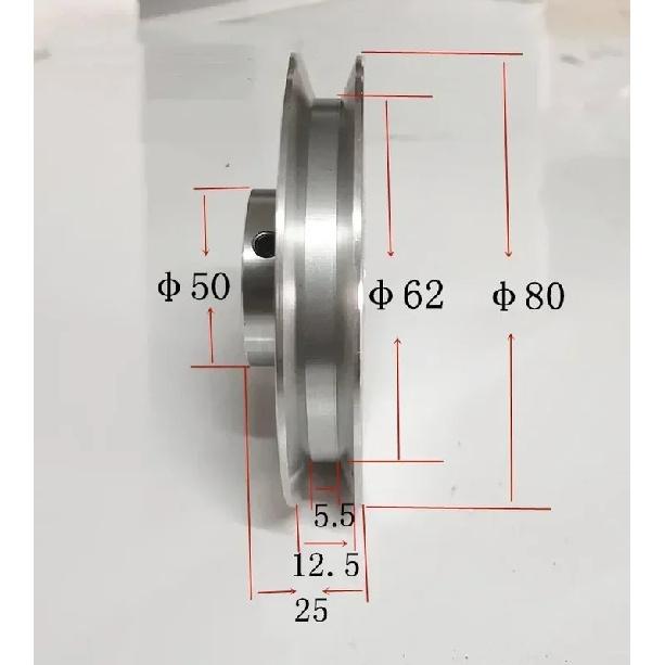 Motor Belt Drive Wheel 40mm 60mm 80mm 100mm V-belt Pulley, Single Groove, A- Type V-belt Pulley