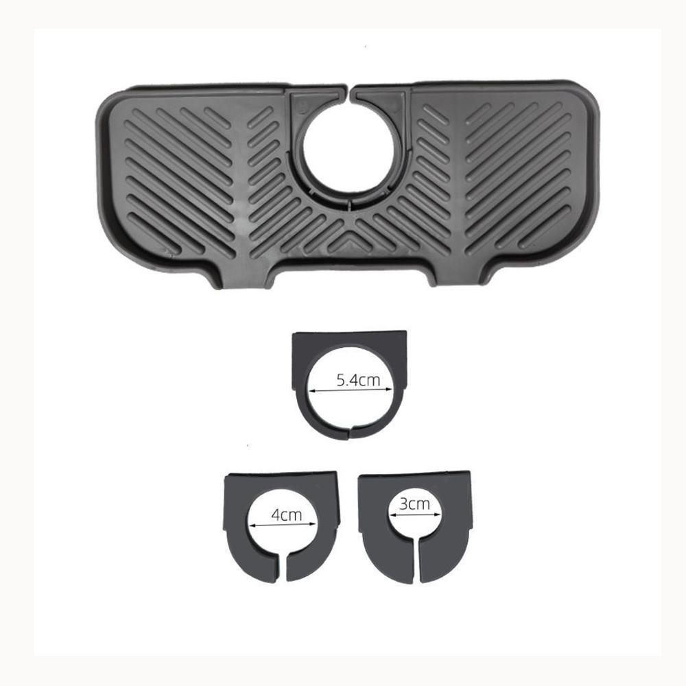 Silicone Mat Soap Box Drain Pad Tray Sponge Holder Punch-free Drainage Rack Cleaning Brush Storage Organizer Faucet Accessories
