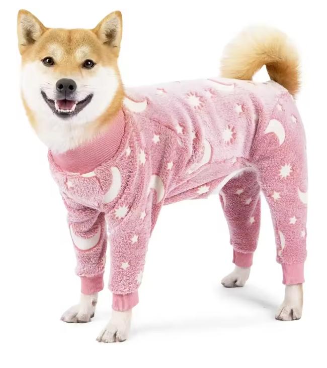 Winter Clothes for Dogs Pajamas Jumpsuit Four Legs Winter Onesies for Medium Large Dogs Warm Puppy Jumpsuit Dog Clothes
