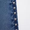 TAOP&ZA Women's Summer Fashion Rivet Denim Straight-Leg Pants