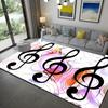 Music Note Area Rug Vintage Music Theme Rugs Non-Slip Floor Mat Door Mats Carpet for Living Room Bedroom Home Decoration