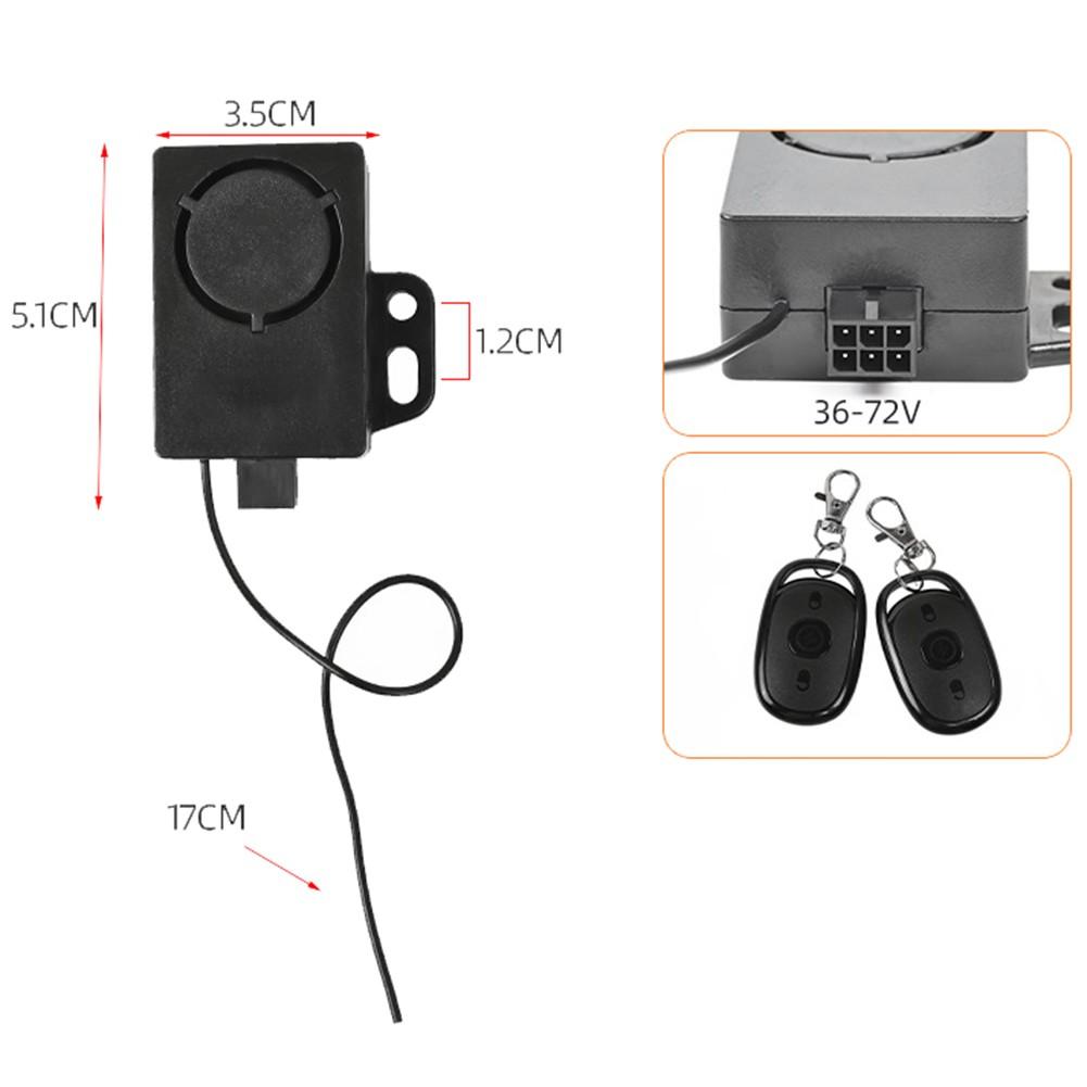 

6-in-1 Adapter Ebike Dual Remote Control Electric Vehicle Alarm