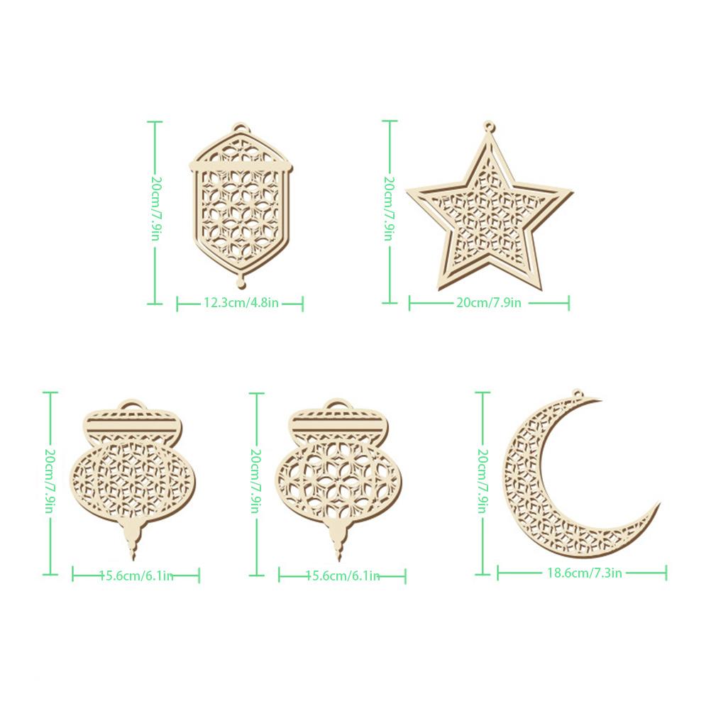 Eid Mubarak Pendant Eid Mubarak Festival Party Decor Supplies Nontoxic Home Decoration for Doors