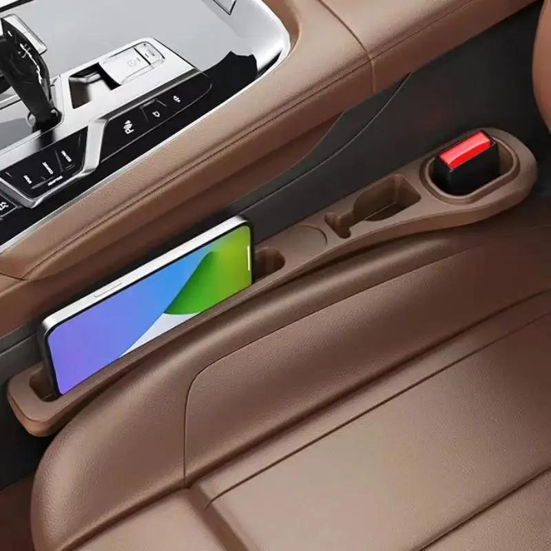 Car Seat Gap Filler 2Pcs Center Console Side Crevice Filler Strip Elastic Seat Gap Filling Strip Drop Blocker