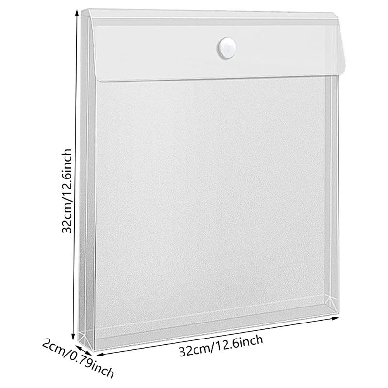 24Pcs Sturdy Scrapbook Paper Holder Envelopes With Secure Hook And Hoop Fastener Paper Storage Files For Documents