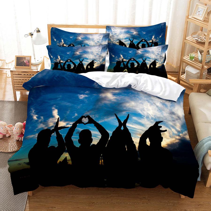 Beautiful Dancer Duvet Cover Set King Queen Full Size 3D Dance Under Moon Elegant Polyester Comforter Cover For Boy Girl Teens