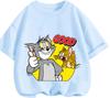 Everyday Wear Tom And Jerry Crew Neck Tee Summer Breathable Casual Short Sleeve Tops For Children