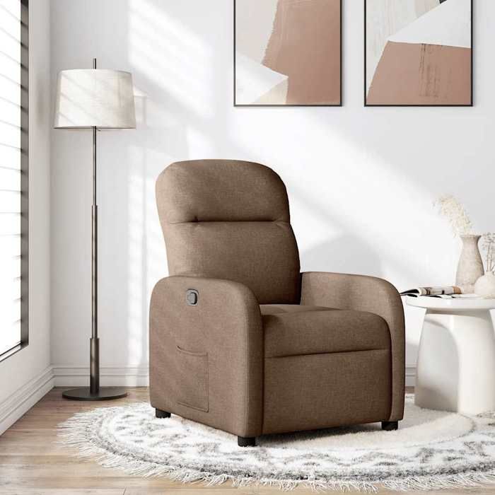 VidaXL Recliner Brown Fabric 4015526
