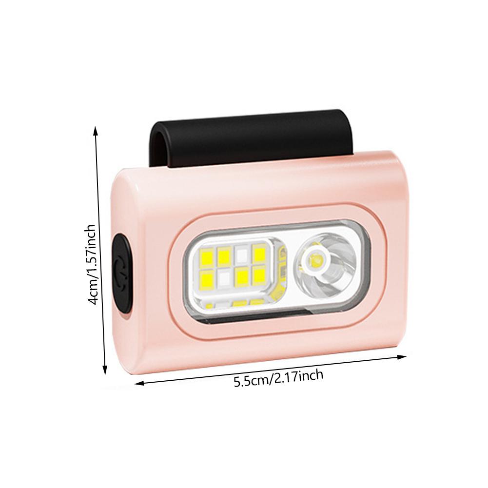 1Pc High Brightness COB LED Headlight Camping Visibility Jogging LED Light Safety Magnet Clip on Running Light Outdoor Sport