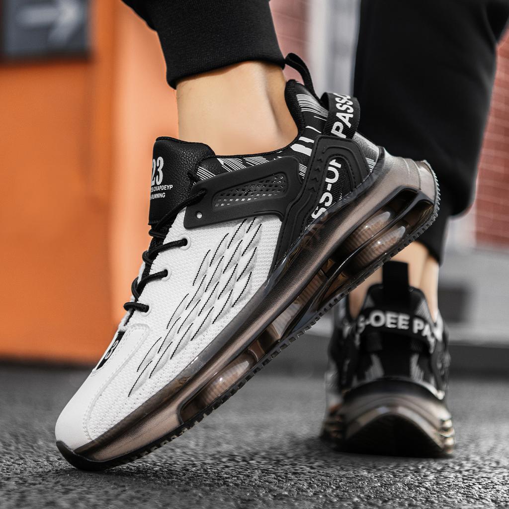 Men's shoes spring and autumn breathable popcorn thick sole shock absorption increase wear-resistant casual sports shoes teen dad shoes large size