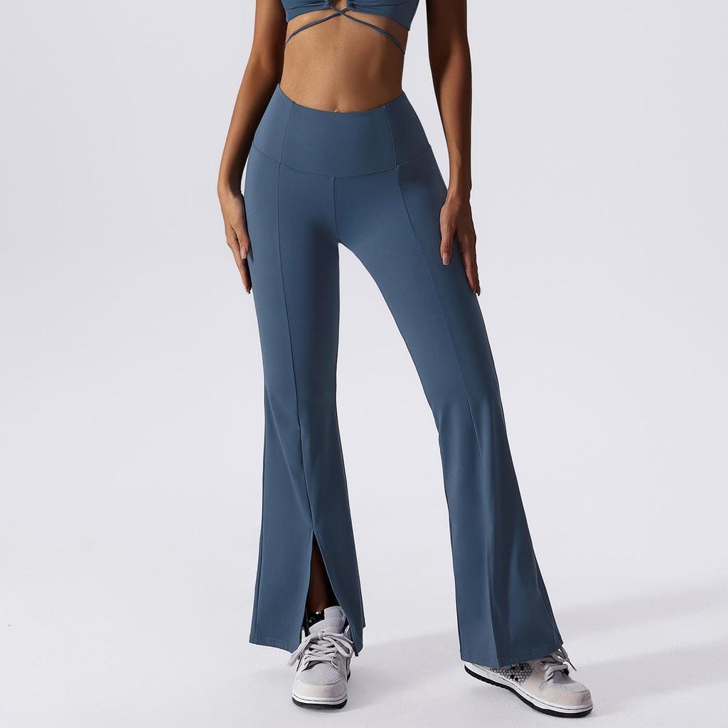 Cross-Border Sexy Deep V Yoga Top & High Waist Flare Pants Set for Women