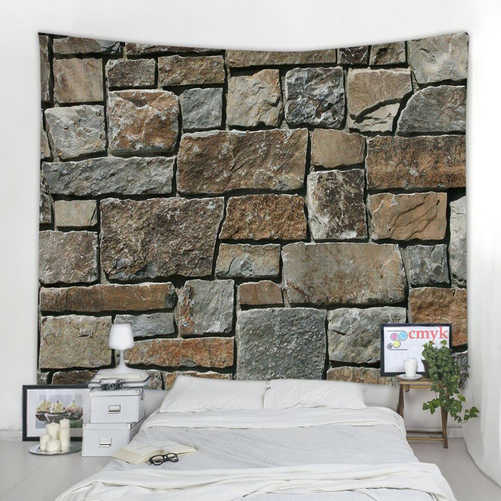 3d Printing Brick Stone Wall Tapestry Visual Art Decoration Tapestry Boho Tapestry Bedroom Dorm Room Home Decor