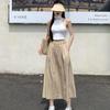 Women's Retro Pleated Mid-Length Skirt - Summer/Autumn Yamamoto Style