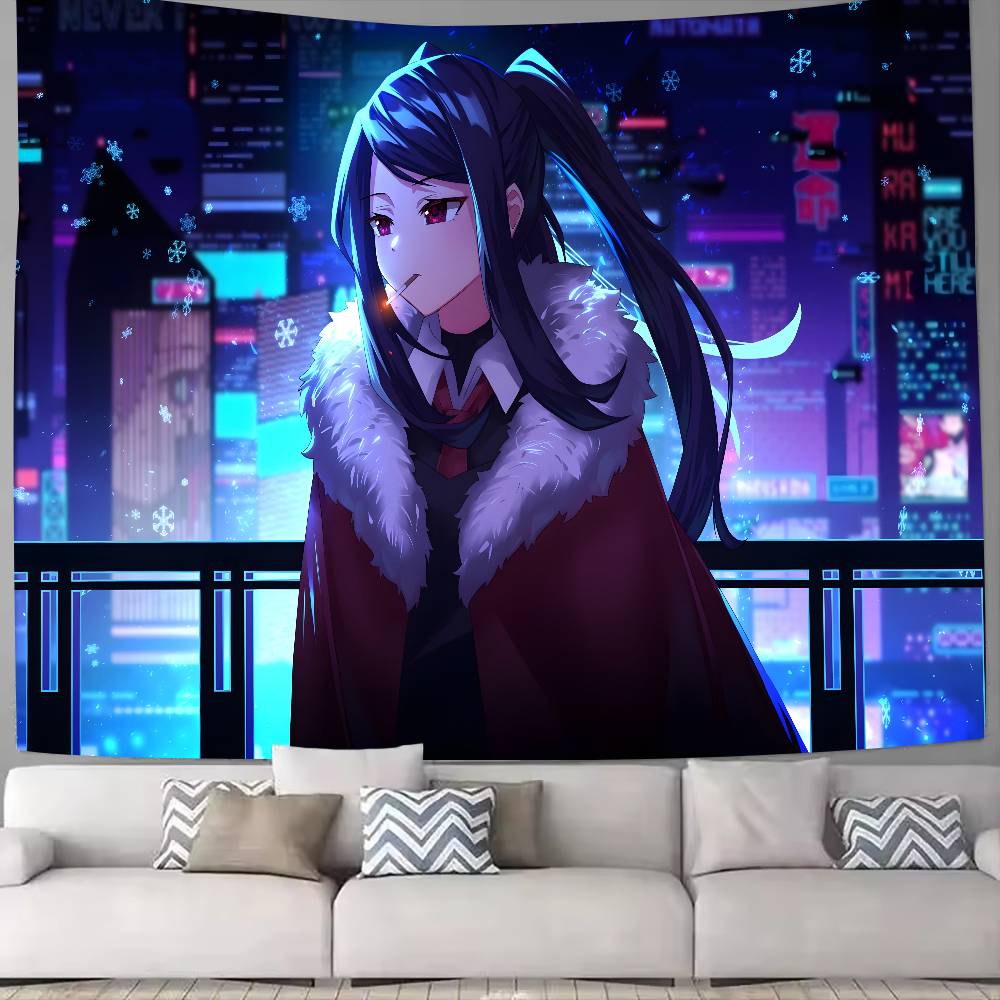 Hot Cool Game Va-11 Hall-A Tapestry Decoration Bedroom Dormitory Background Cloth Holiday Home Party Living Room Club Tapestry
