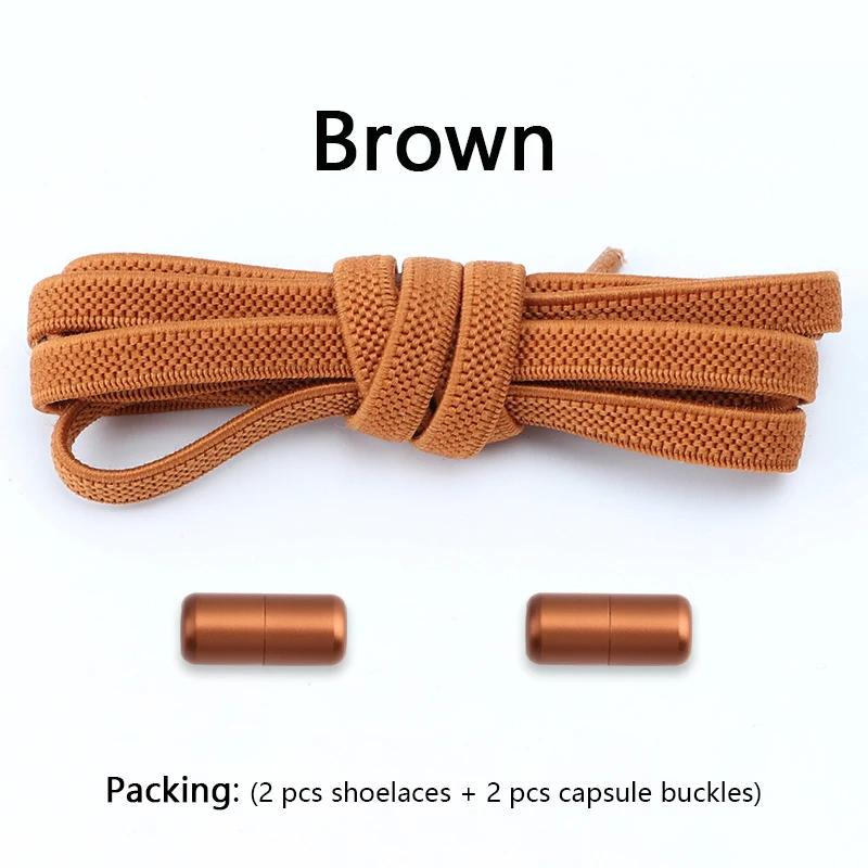 1 Pair Flat Shoe Laces for Sneakers Elastic Shoelaces Without Tie Convenient Quick On And Off Lazy Shoelace Accessories