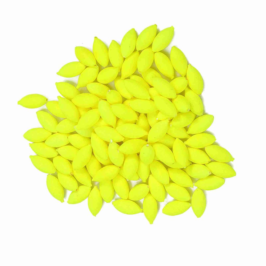 100pcs Fishing Strike Indicator Fishing Lures Baits Floats Beads (Yellow)