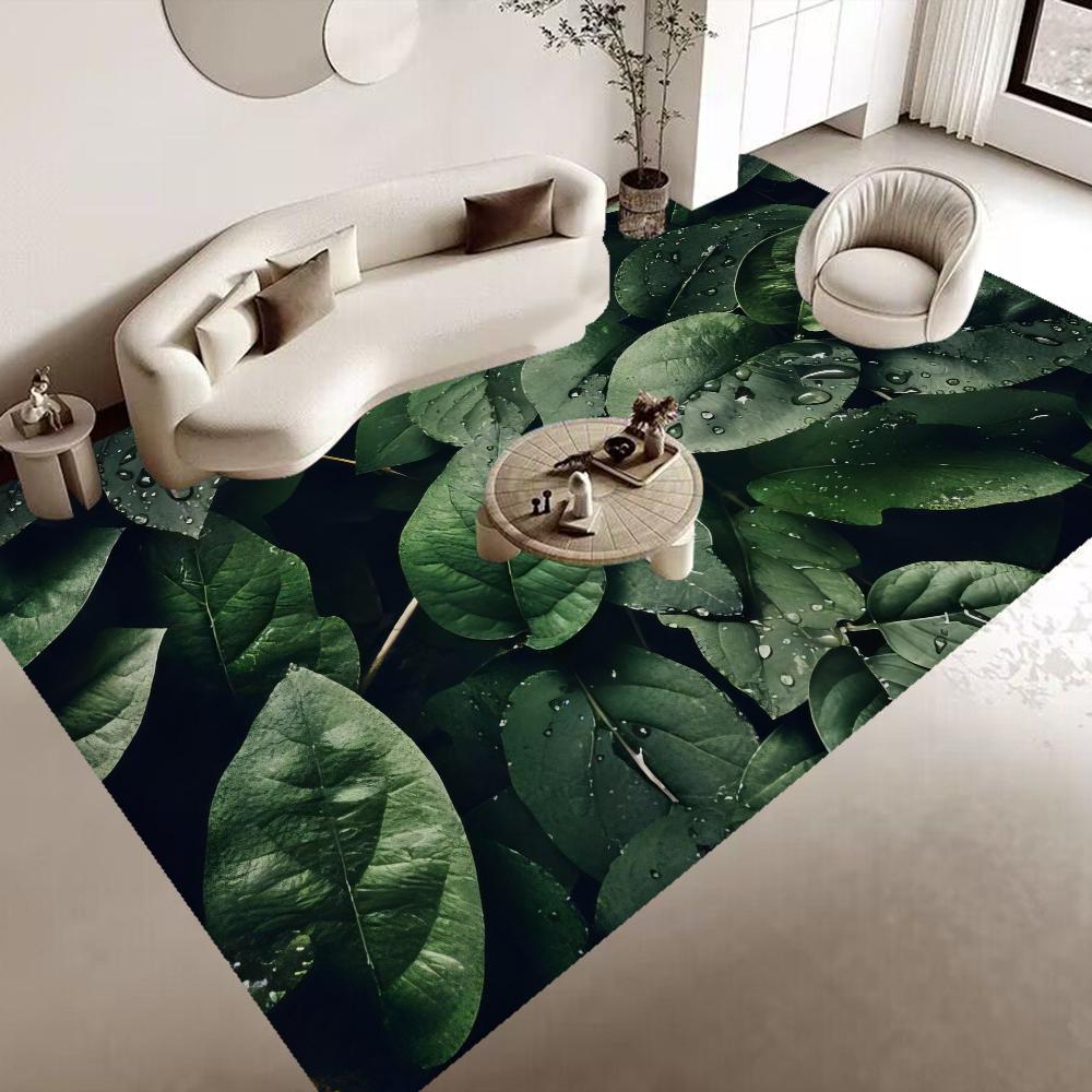 Tropisches Palmenblatt Kaktus Eingangstürmatte Rutschfest Wasserabsorbierend Langer Streifen Kissen Schlafzimmermatte Toilettenteppich