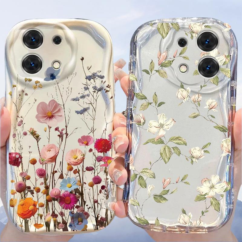 Phone Case for Huawei Honor X5C X7D X9D 400 200 Pro 90 Lite X6B X8B X7B X9B X5B X6C X8C X6A X8A X7A X9C Flowers Leaves TPU Cover