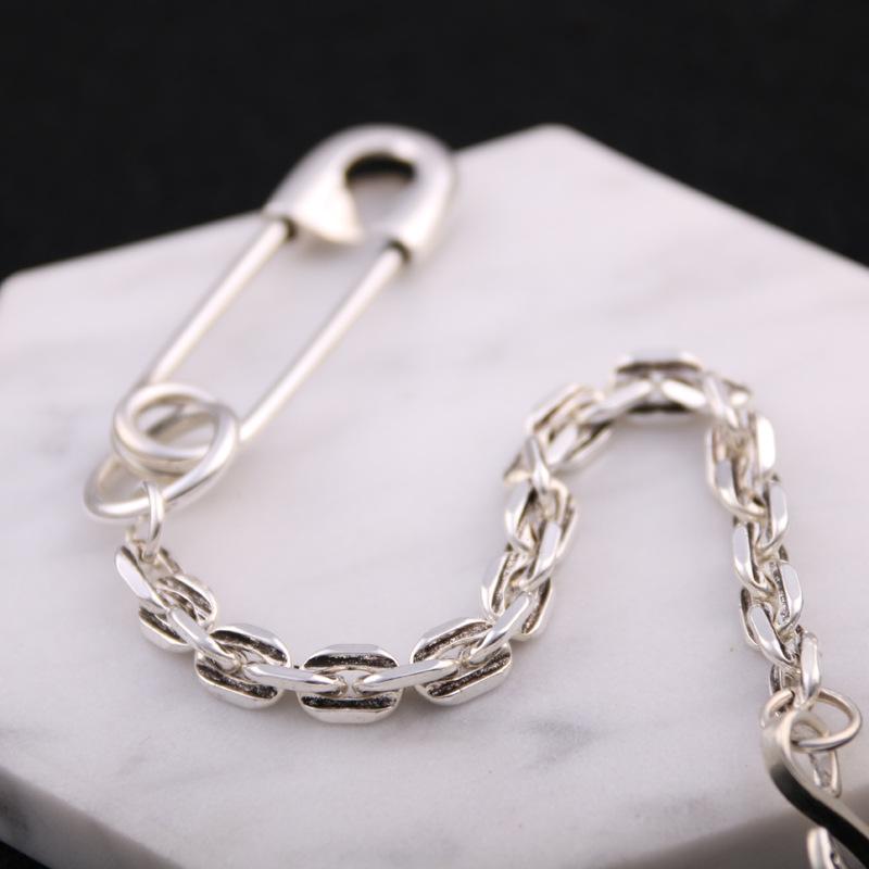 S925 Silver Japanese And Korean Version Men 'S And Women 'S Simple Fashion Creative S -Type Eagle Beak Hook Pin Brooch Type 0 Bracelet
