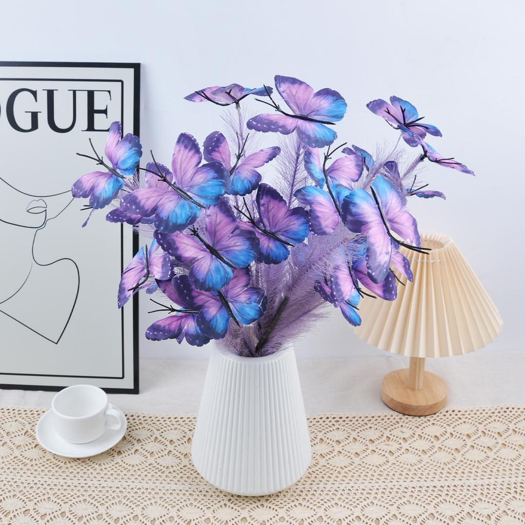 An artificial butterfly branch used for weddings, family offices, parties, decorating vases, and floral arrangements