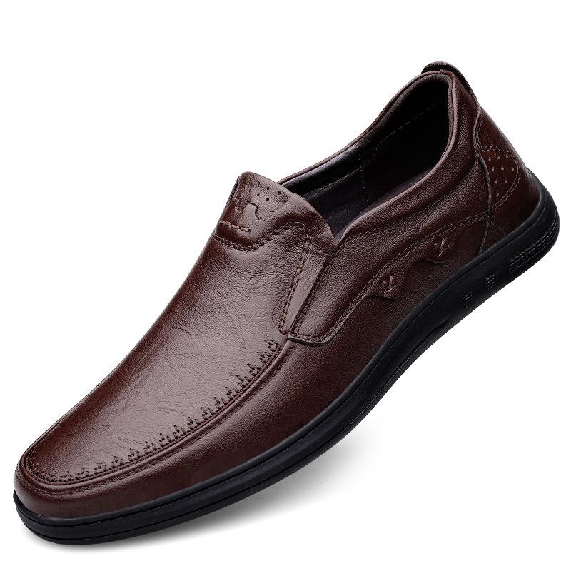Winter business dress casual leather shoes soft soles lazy