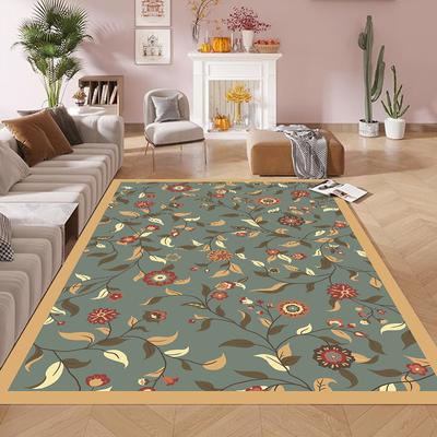 Covor pentru Living cu Imprimeu Floral Stil Vintage Francez Covor pentru Decorarea Casei Covoraș Antiderapant Potrivit pentru Dormitoare Birouri Terase Etc.