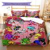 H260212Sprunki Pattern Bedding,Quilt Set Quilt Cover Pillowcase Home Birthday Gift (1 * Duvet Cover + 2 * Pillowcase, Without Core)