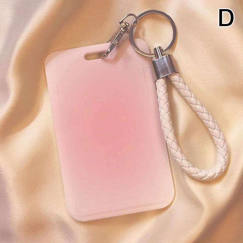 1Pc Women Men Business Card Holder Cartoon Cute Credit Card Holders With Keyring Bank Id Holders Badge Child Bus Card Cover Case