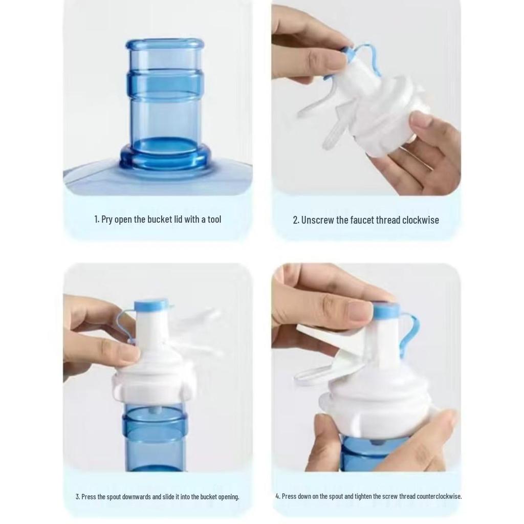 Bottled Water Dispenser with Rack and Inverted Extractor
