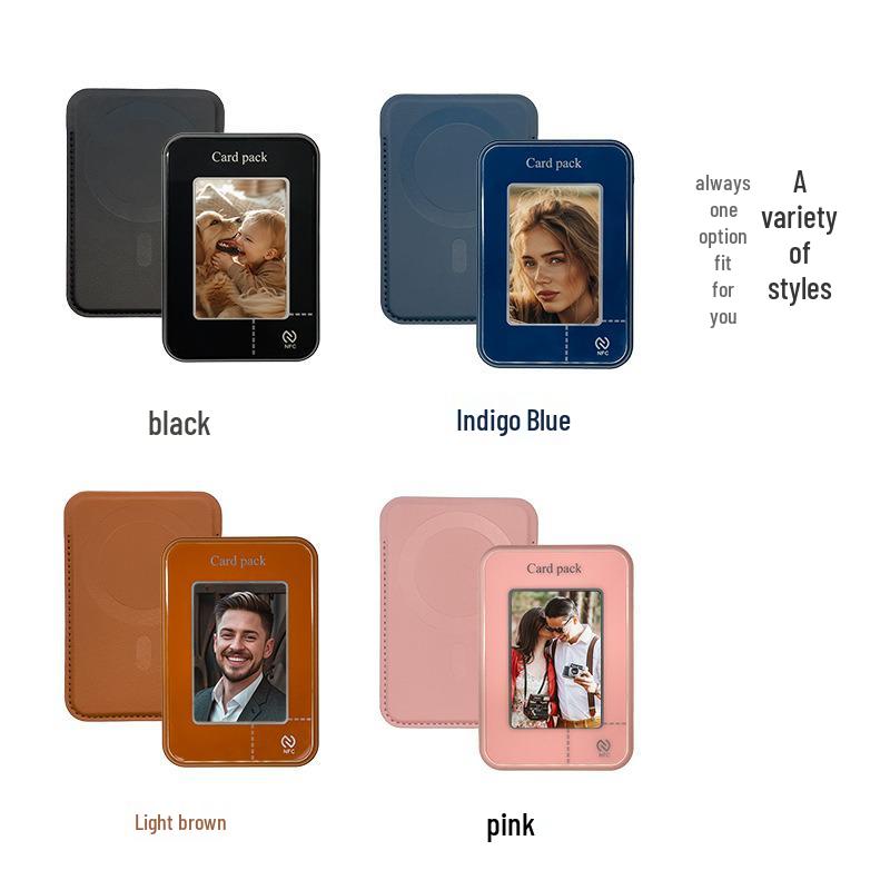 

Apple 16 E-Ink Screen Phone Case with Magnetic Card Holder & Stand for iPhone 11-16 синий