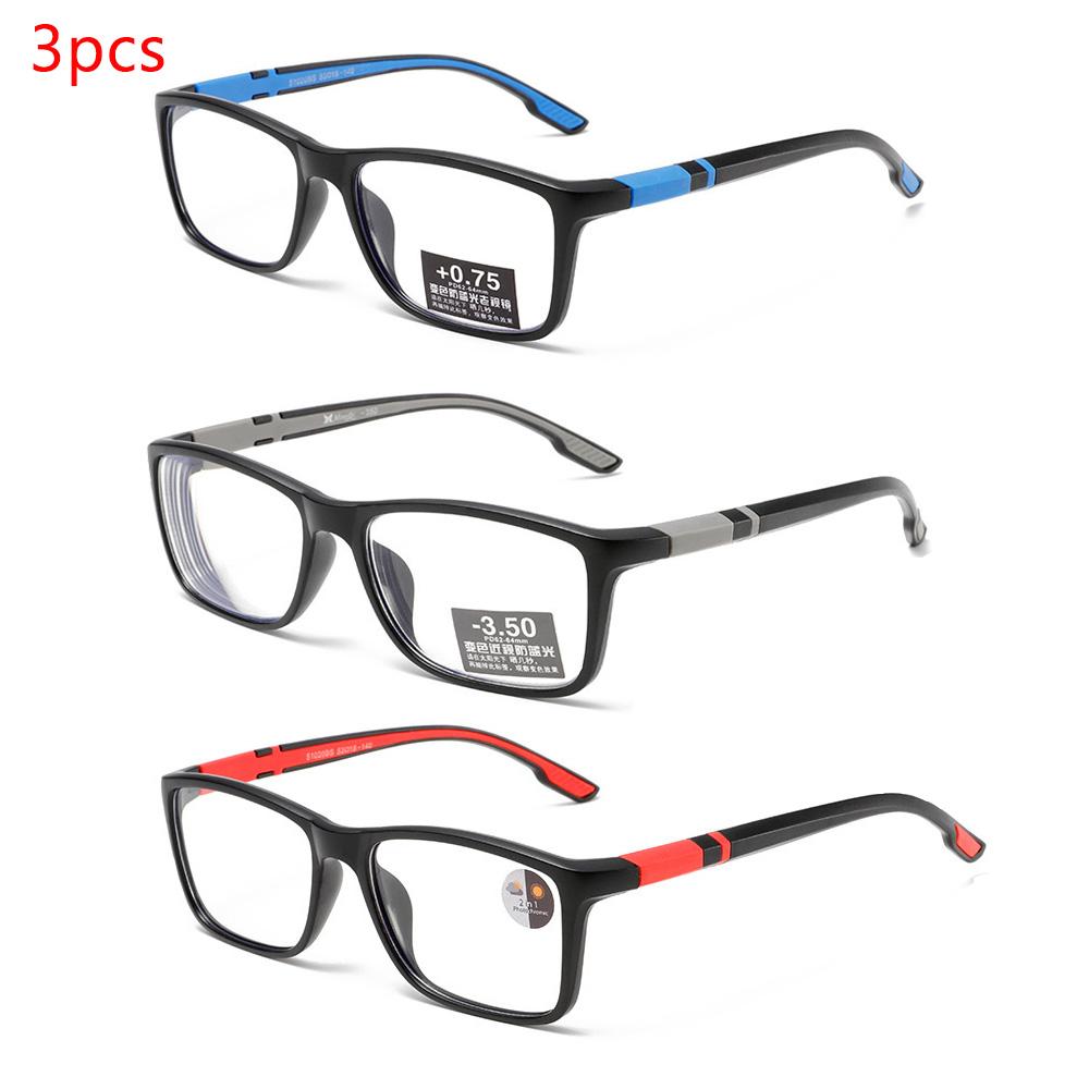 

3PCS Sports Reading Glasses Men Women - Comfortable, Stylish Presbyopic Readers with Polycarbonate Lenses, Bulk +250