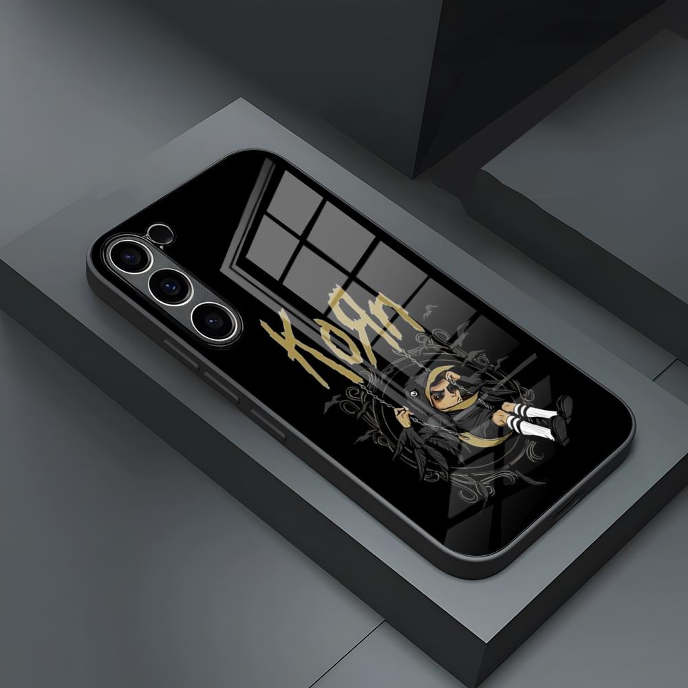 

Чехол для телефона K-Korn Rock Band для S24 Ultra Samsung S23 Fe S22 S20 S21 Plus Galaxy A54 A34 A24 A53 Note 20 Стеклянная крышка Samsung s22plus