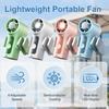 Mini Portable Clip-on Fan, LED Display 6 Speed Cooling Fan with Detachable Clip, Electric Personal Fan for Indoor Camping Office Travel