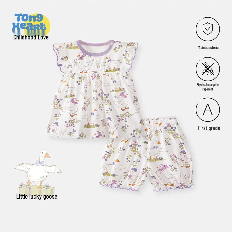 Baby Girl s Summer Cotton Sleeveless Top & Shorts Set 80