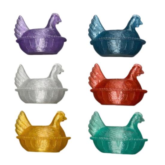 

6Pcs 3D Printed Hen Refrigerator Magnets Broody Chicken on Nest Fridge Magnet Farmhouse Kitchen Cabinet Locker Whiteboard Decoration I